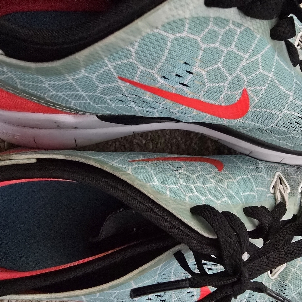 Nike Free 5.0 TR Fit 5 Print Women's Training Shoes Size 6.5 Blue Pink Athletic - Picture 10 of 12